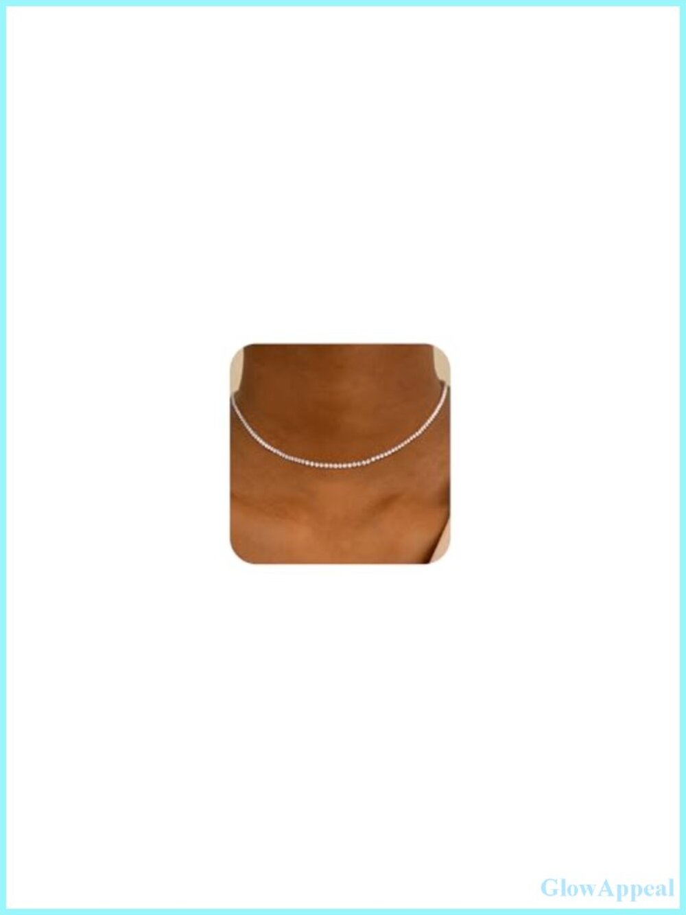 14K Gold Plated Tennis Necklace Choker Cubic Zirconia 13in Adjustable